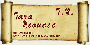 Tara Miovčić vizit kartica